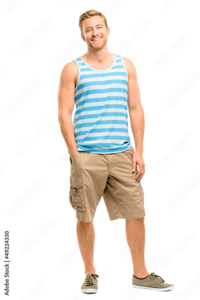 Attractive young man full length portrait on white background Attractive young man full length portrait on white background