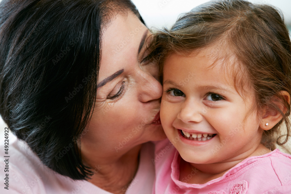 Portrait Of Grandmother With Granddaughter