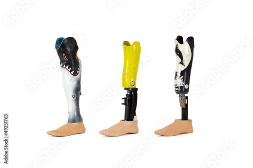 Plakat Three prosthetic legs.