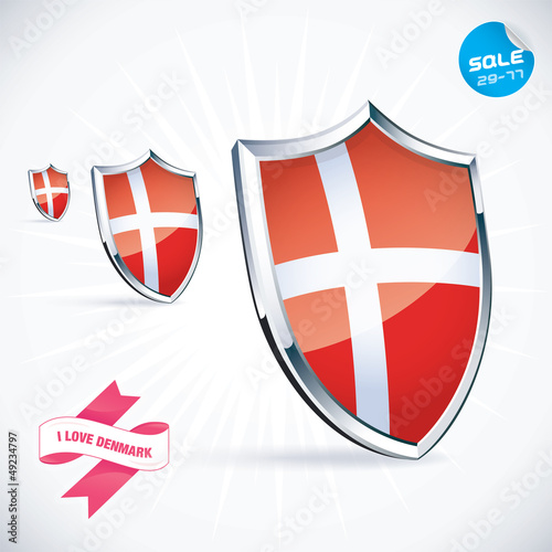 I Love Denmark Flag Illustration, Sign, Symbol