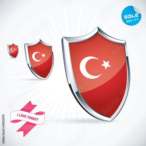 I Love Turkey Flag Illustration, Sign, Symbol