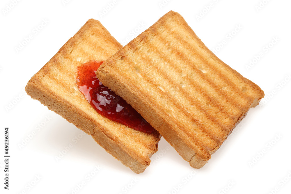 Toasted bread and Strawberry jam Toasted bread and Strawberry jam