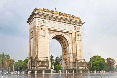 Triumph Arch in Bucharest, Romania.