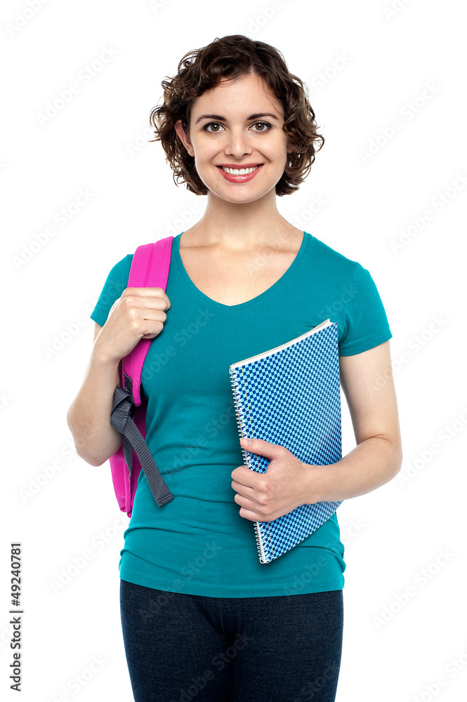 Charming young university girl Charming young university girl