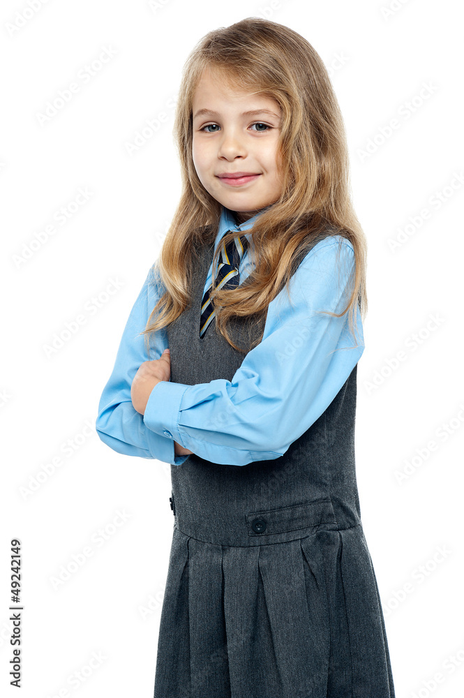 Portrait of a cute little schoolgirl Portrait of a cute little schoolgirl