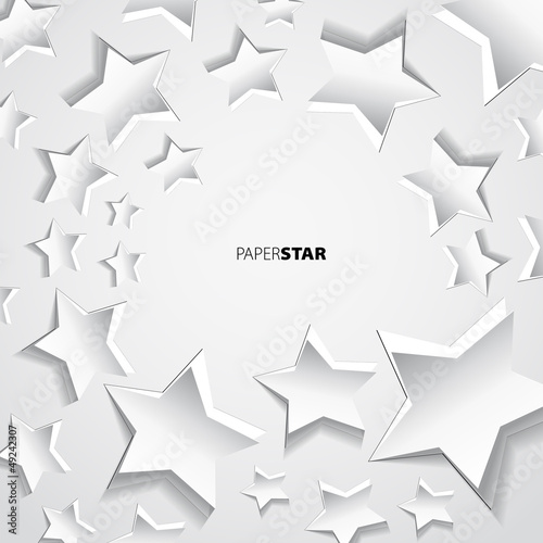 Fototapeta Naklejka Na Ścianę i Meble -  Paper white Stars background