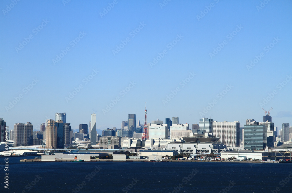 Obraz premium 東京タワーと高層ビル