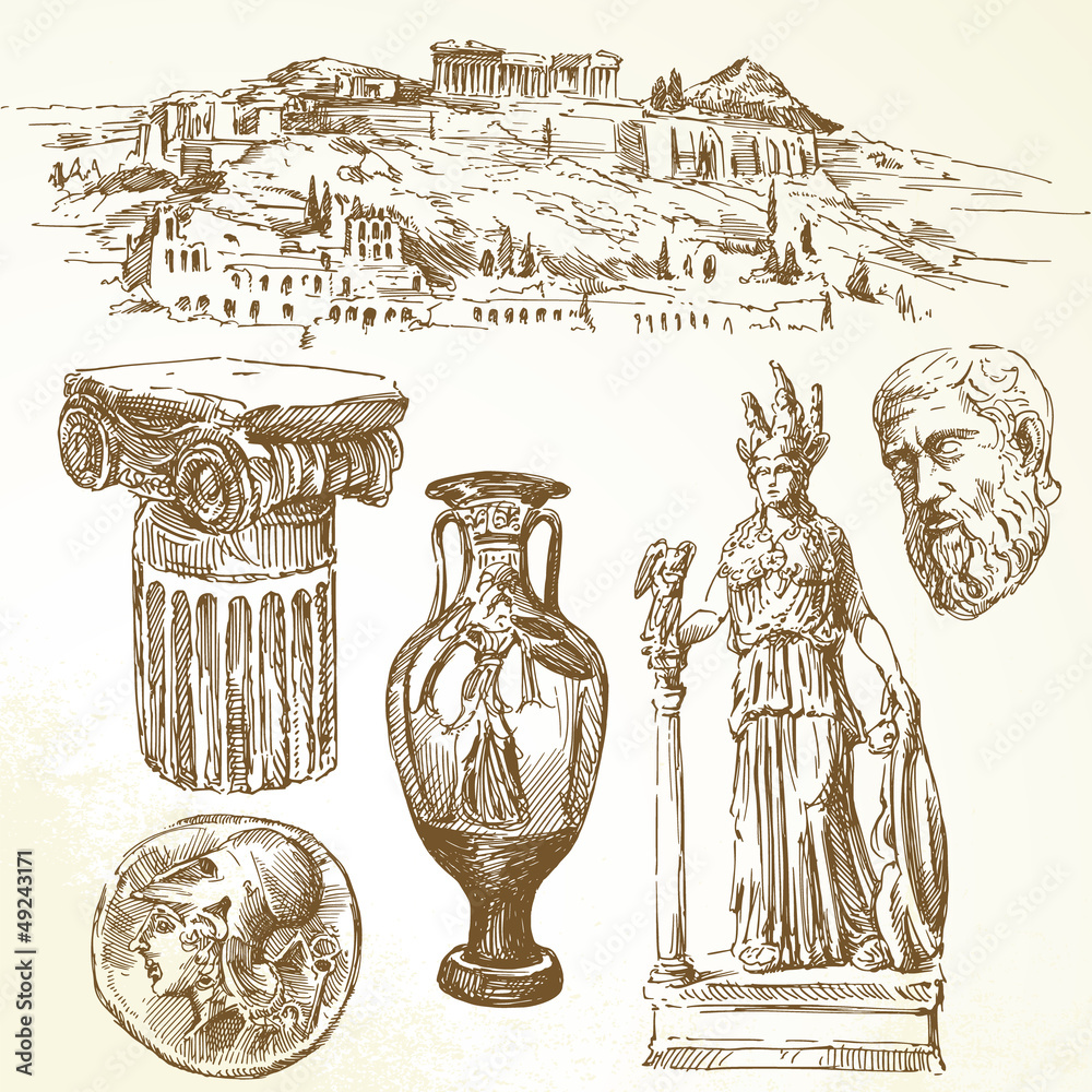 ancient greece - obrazy, fototapety, plakaty 
