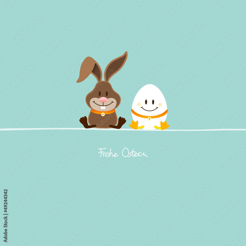 Obraz premium Hase & Ei Retro