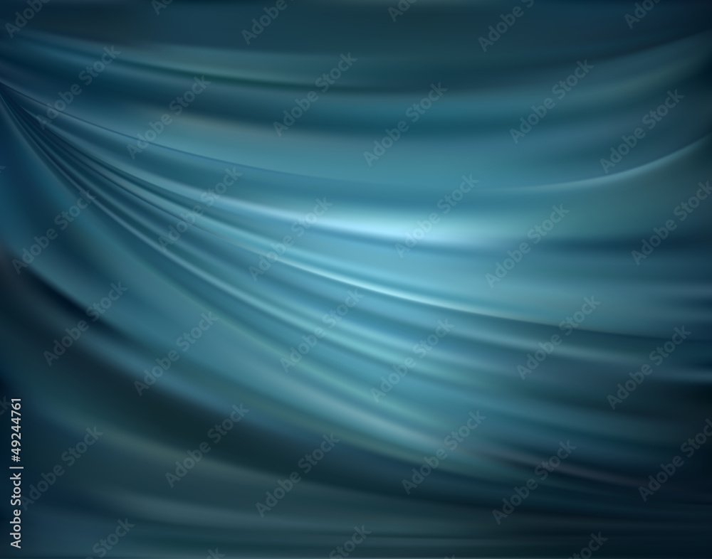 Fototapeta premium Blue abstract satin curtain background