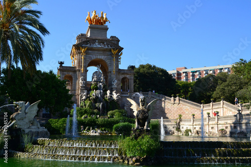 Fountain in Parc de la Ciutadella, in Barcelona, Spain