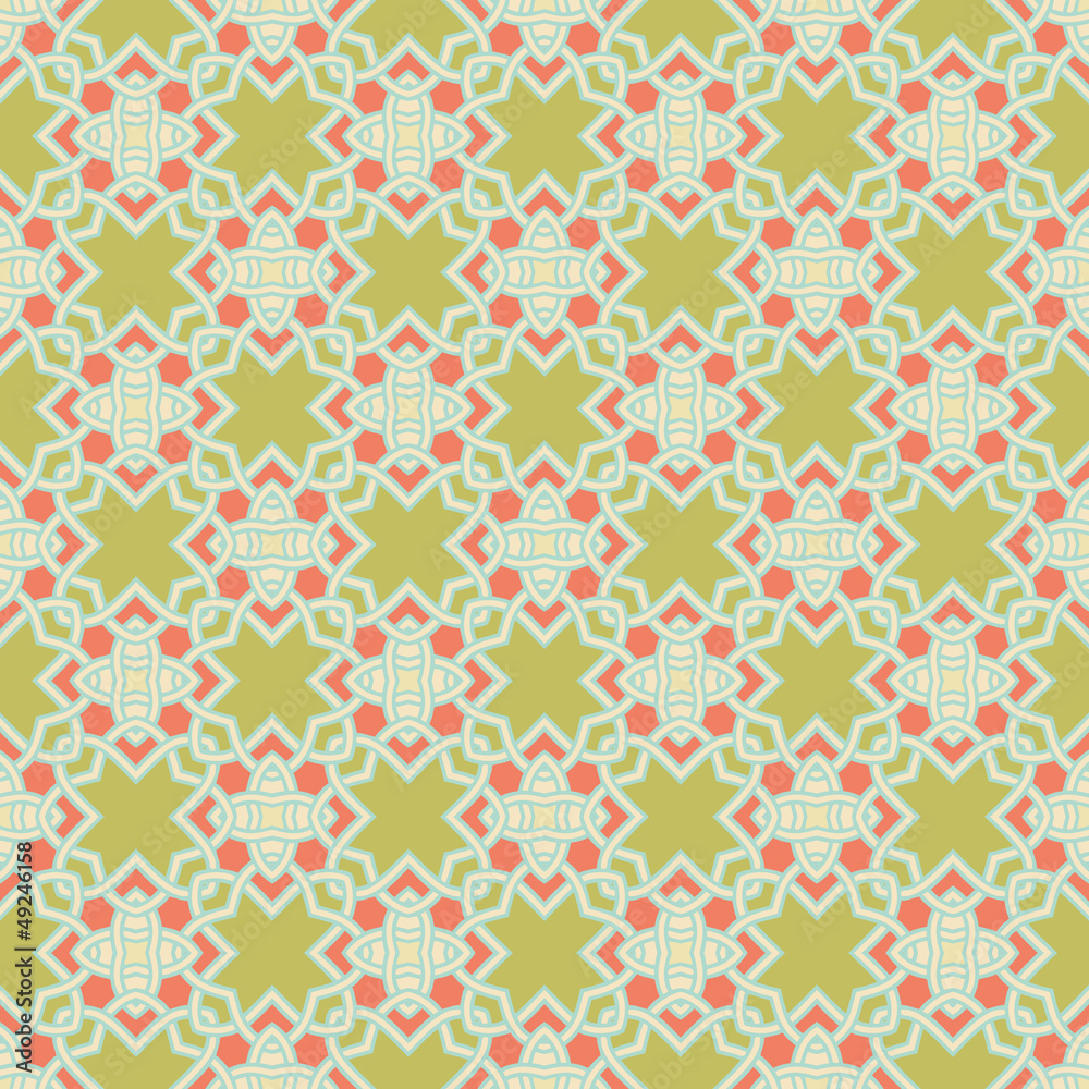 Design for seamless tiles with geometric lines and squares