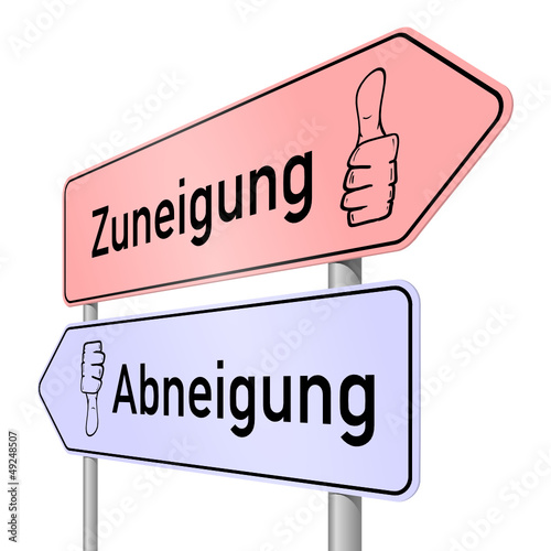 schild lr zuneigung abneigung I