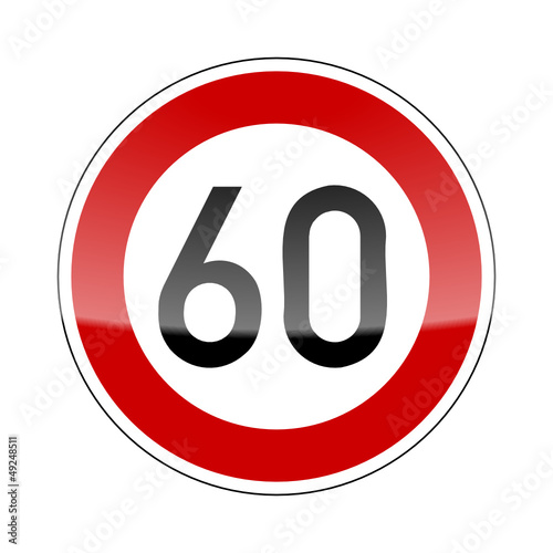 verkehrszeichen v2 tempo 60 I