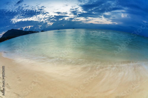 Night on the tropical beach