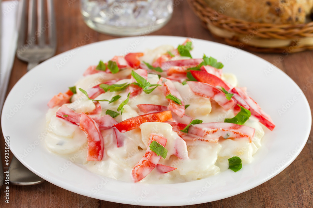 potato salad with red pepper potato salad with red pepper