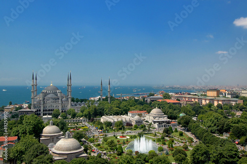 Bluemosque from Hagia Sophia minaret - Minareden Sultanahmet
