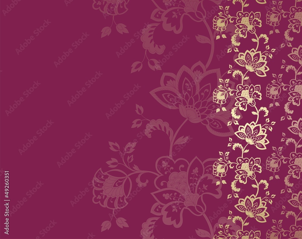 paisley floral pattern , wedding template , royal India