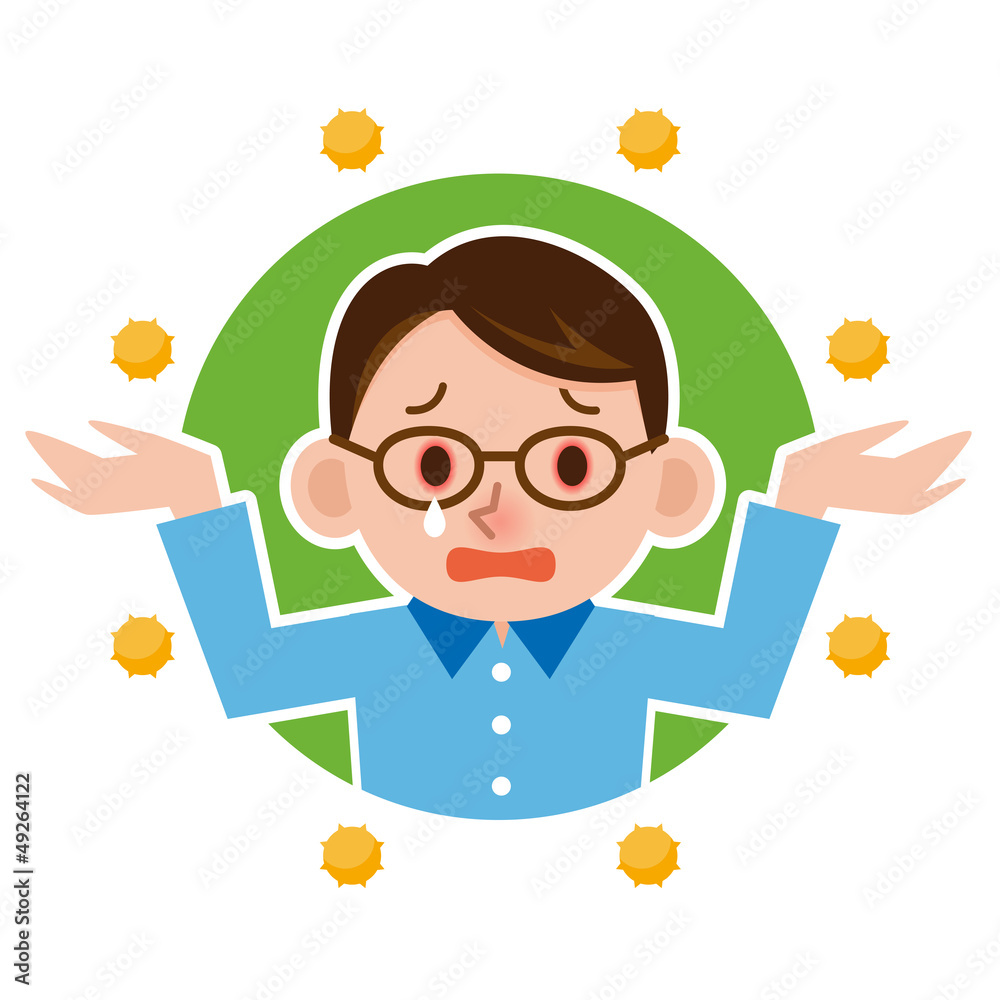 花粉症の男性
