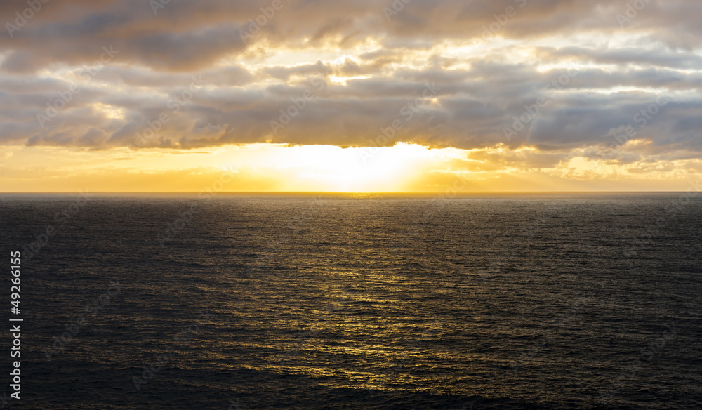sunset over Atlantic ocen, Scotland