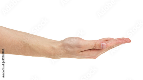 empty adult man hand