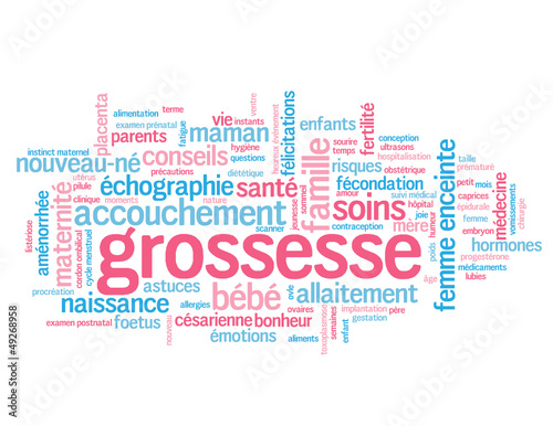 Nuage de Tags GROSSESSE (femme enceinte accouchement maternité)
