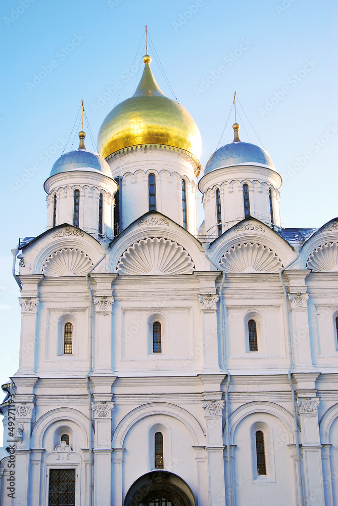 Arkhangel's church in winter. Moscow Kremlin.