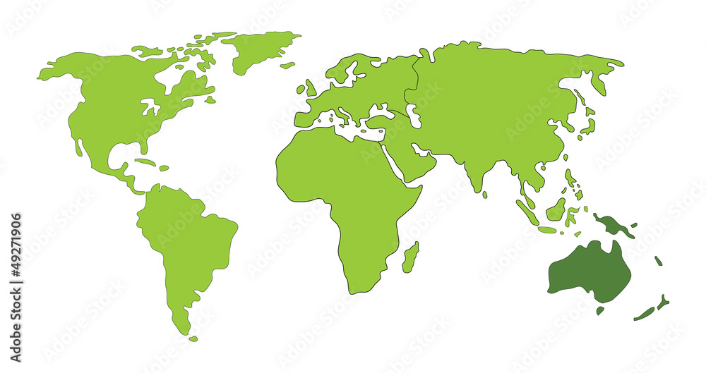 Australia world map