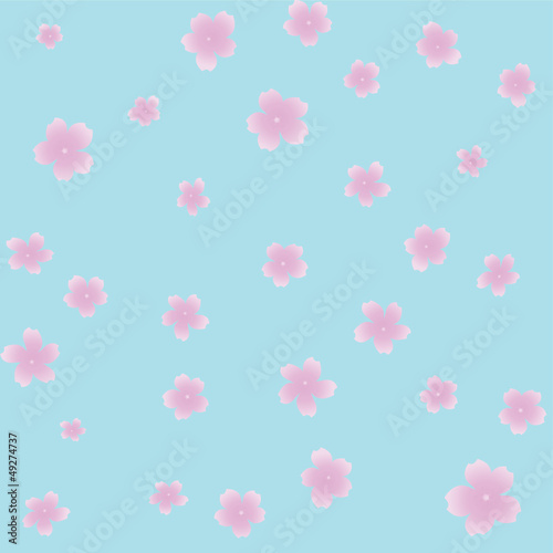 Vector cherry blossom petal seamless pattern