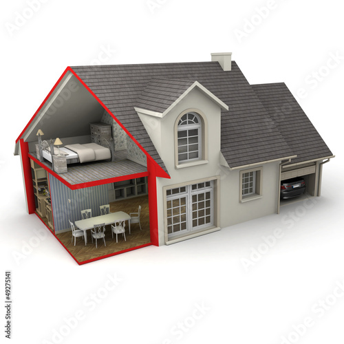House indoors and outdoors