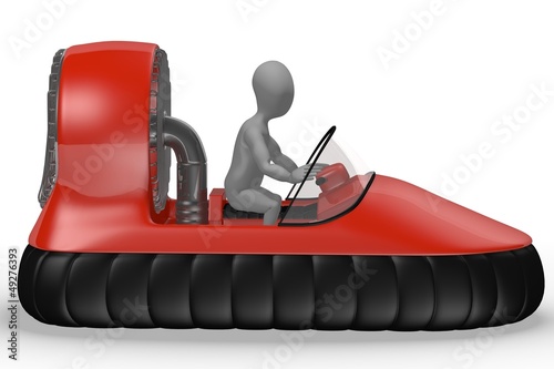 Bilde på lerret hovercraft vehicle with character