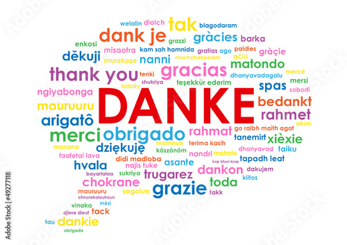 "DANKE" Wortwolke (Vielen Dank Freundlichkeit Schön Sehr)