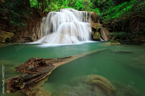 Waterfall in tropical forest  west of Thailand