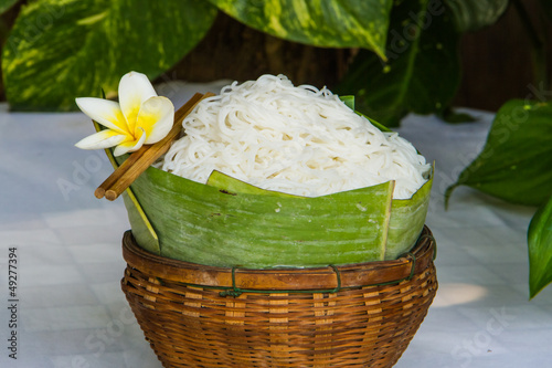 rice noodle in the basket photo