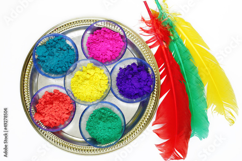 Vivid colours for holi festival