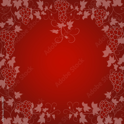 rot, wein, weinblatt, weintraube, hintergrund, vektor, vine, 