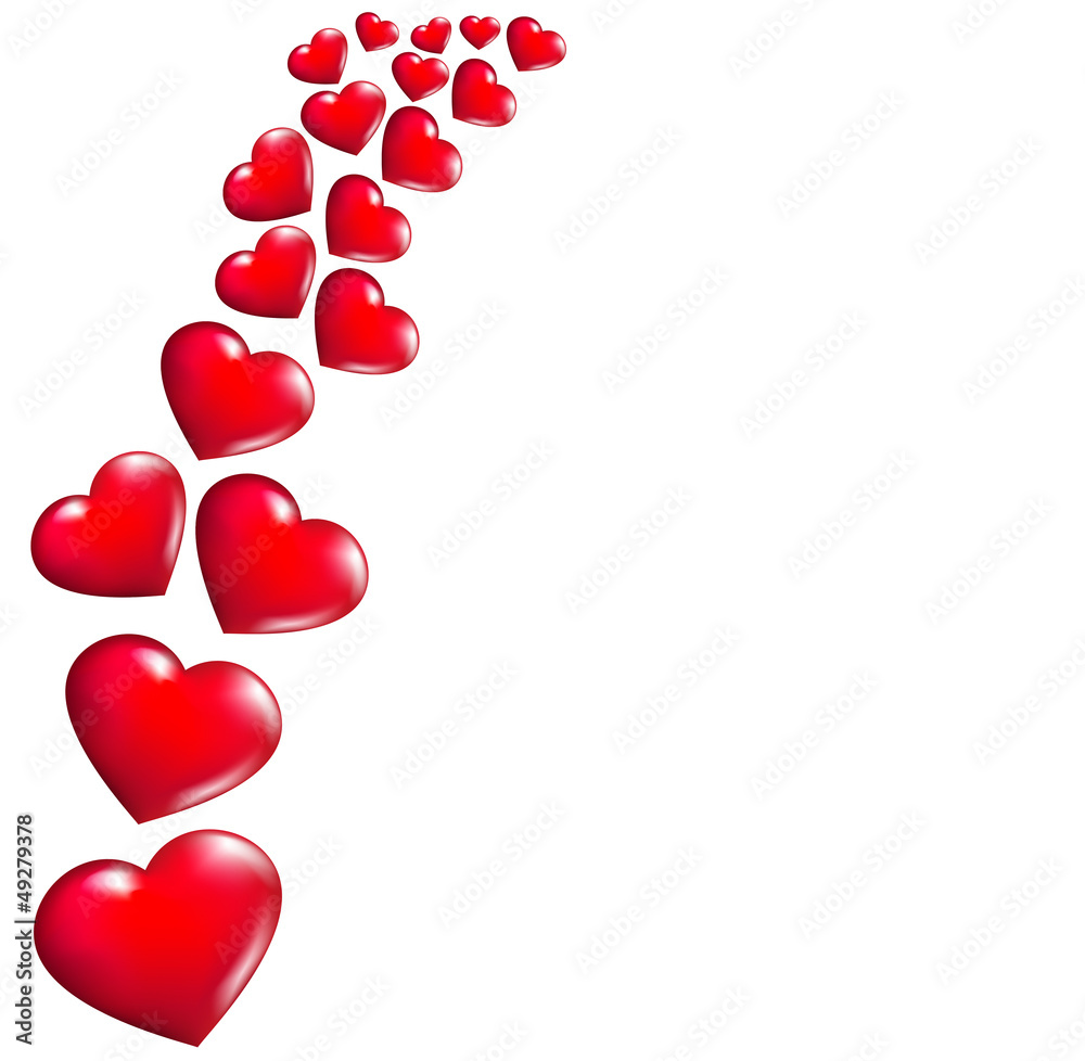 Abstract background with Hearts