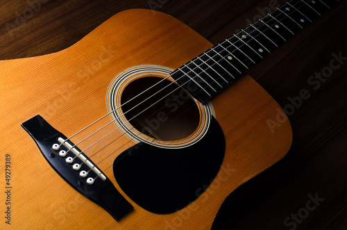 Acoustic guitar - close up