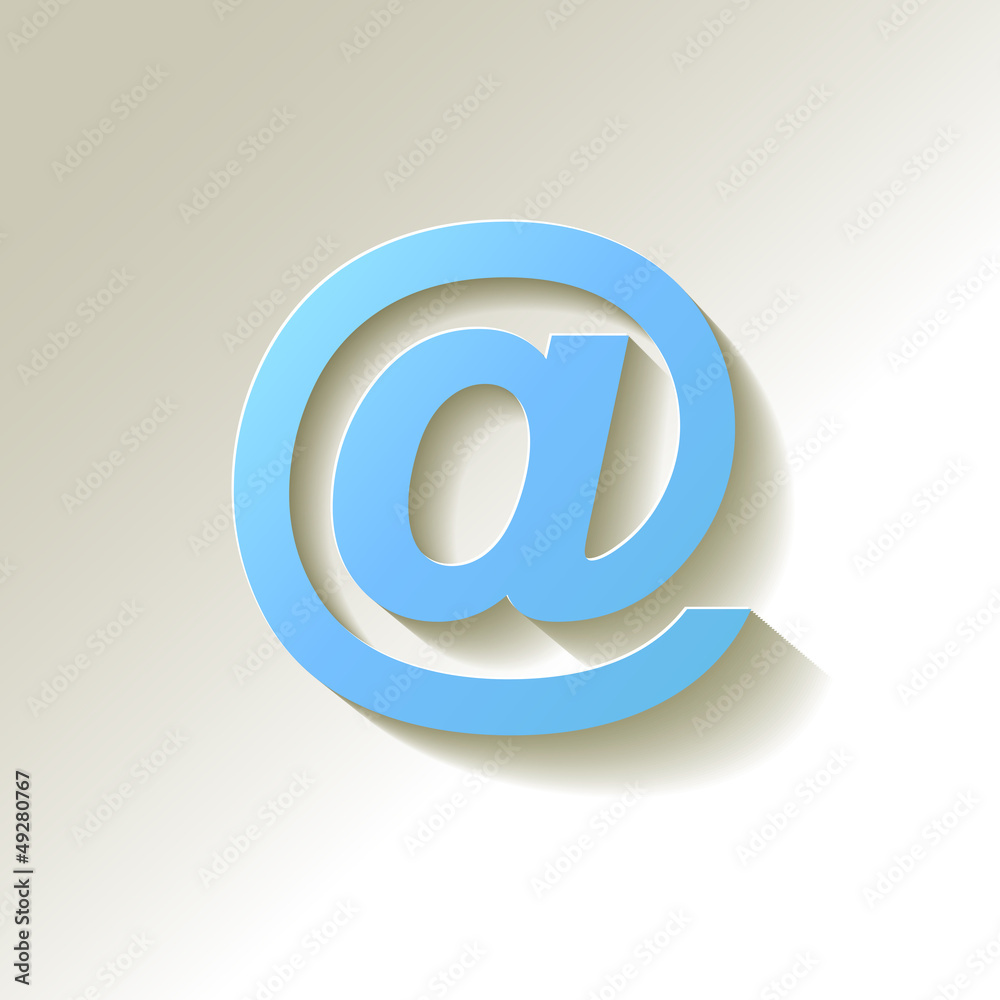 E-Mail Symbol Papier Blau E-Mail Symbol Papier Blau