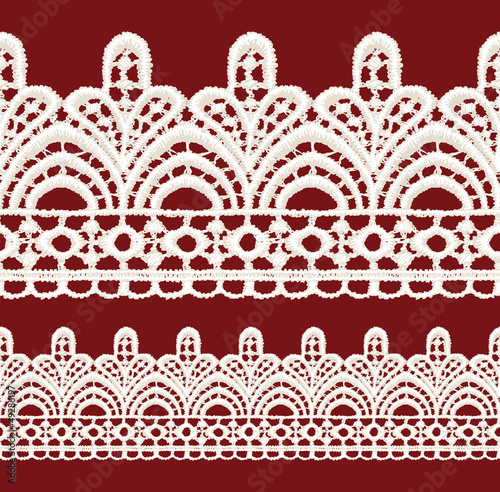 Seamless penwork lace border.