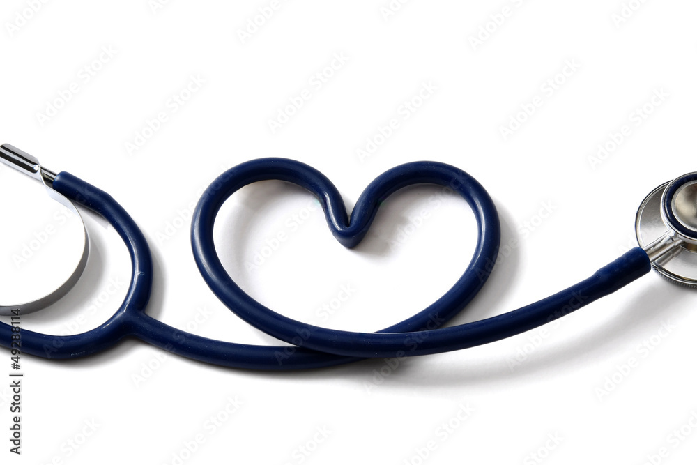 Naklejka premium A stethoscope in the form of a heart