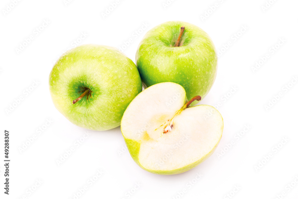 Fresh green apples