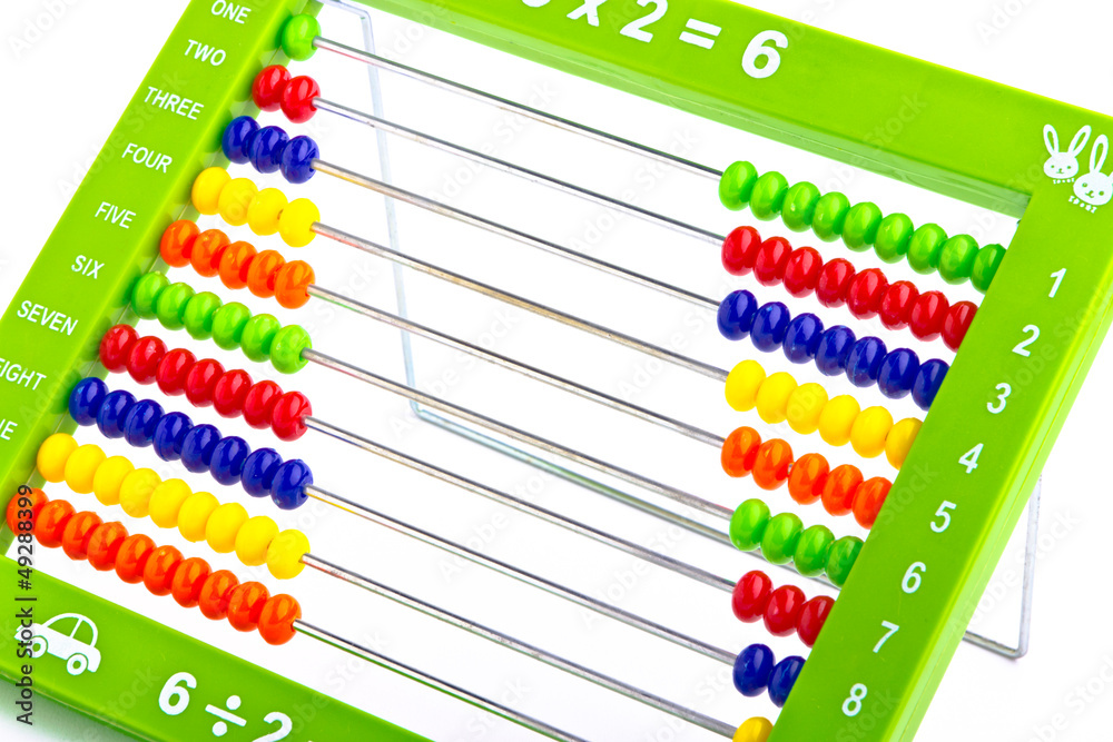 Abacus toy for child isolated on white background Abacus toy for child isolated on white background