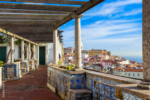 Lisbon, Santa Luzia viewing point over the Alfama district