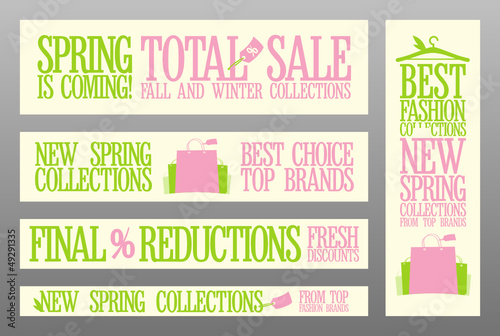 Spring fashion banners for sale and new collections