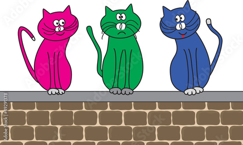 Cats on the wall