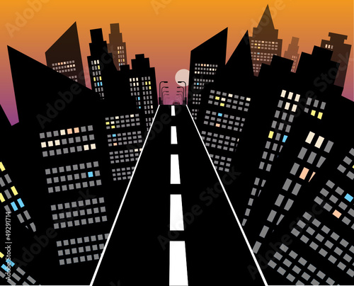 City road at night