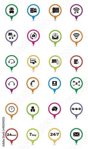 colorful call center pointers