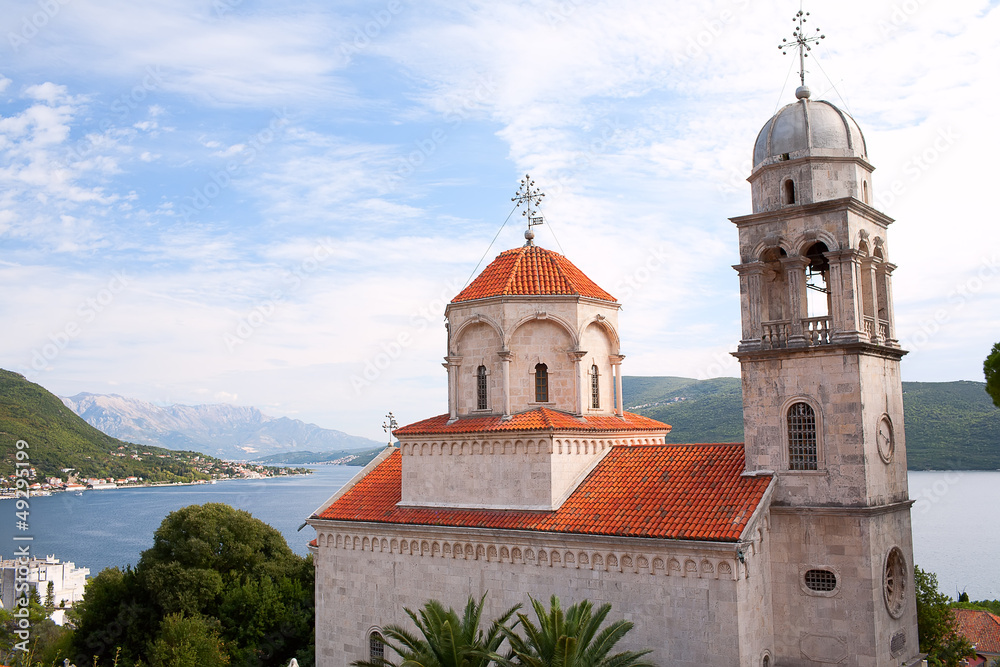 Serb Orthodox Savina monastery near the city Herceg Novi