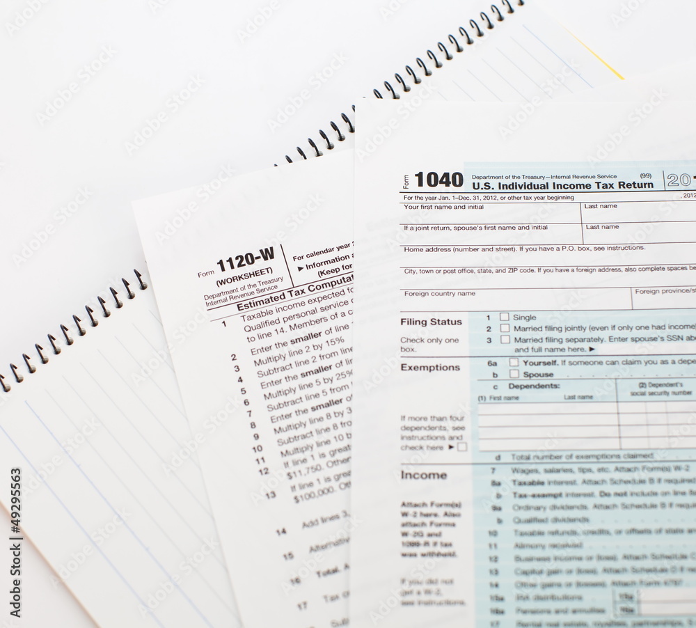 Obraz premium Income Tax Document